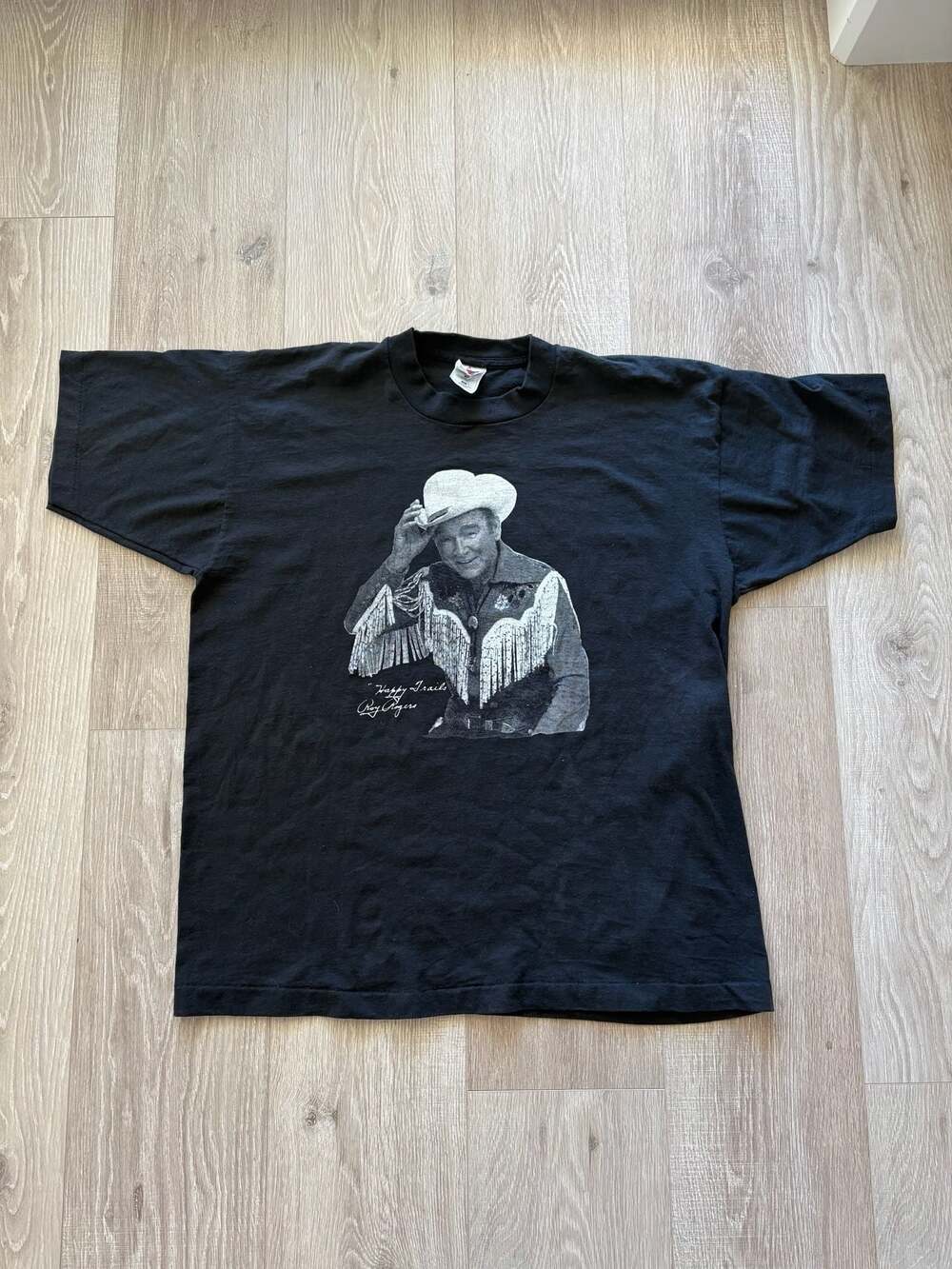Vintage 90s Roy Rogers Happy Trails Country Music T-Shirt XL
